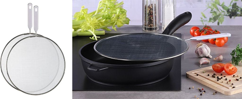 Pfannenspritzschutz 2-tlg. Maße: ca. Ø: 25 und 29cm