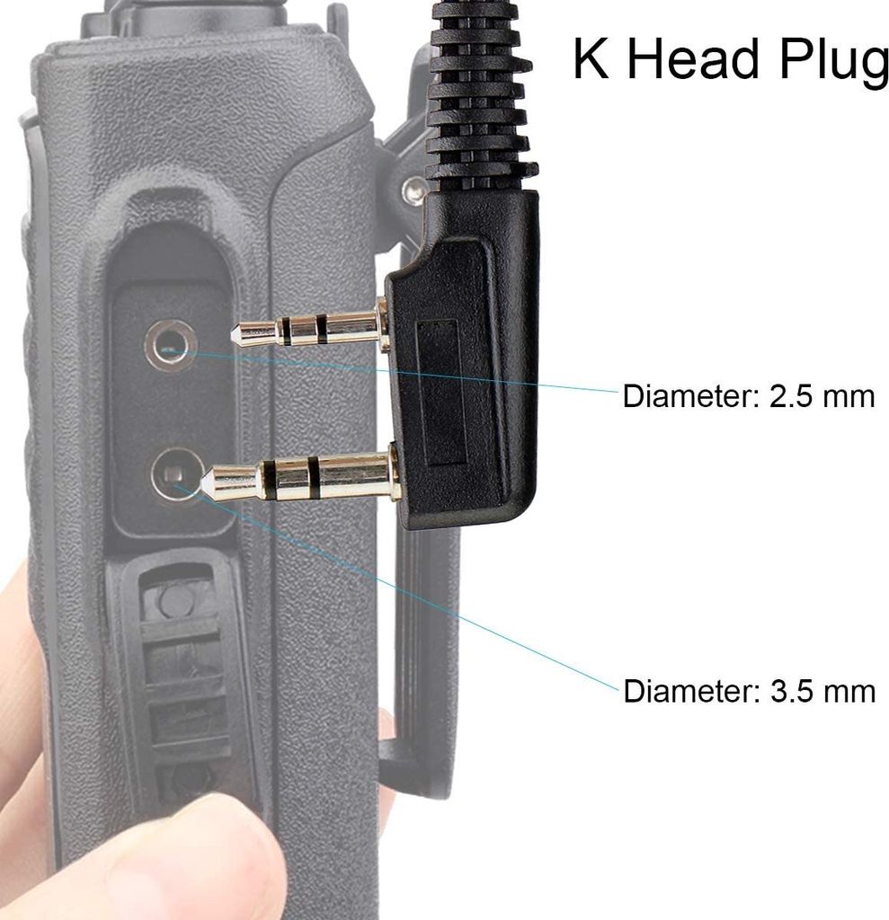 Retevis Funkgerät Headset 2 Pin Kopfhörer mit Produktbild 4