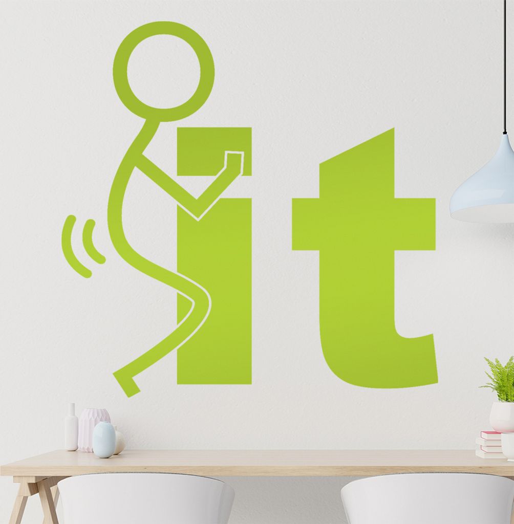 Fuck It Wandtattoo in 6 Größen - Wandaufkleber Wall Sticker - Dekoration, Küche, Wohnzimmer, Schlafzimmer, Badezimmer