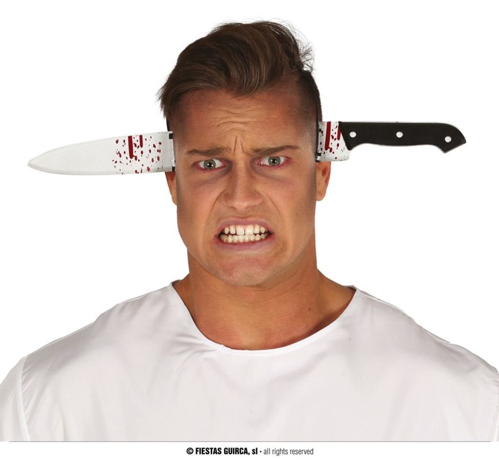 Čelenka - krvavý nůž - Halloween - 35 cm Obrázek produktu 