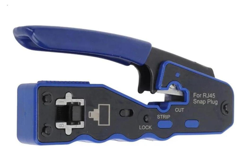 Phasak TD 020 Fastcrimp - Professionelle RJ45-Crimpzange mit Abisolierer für Cat 5/5e/6/6A/7