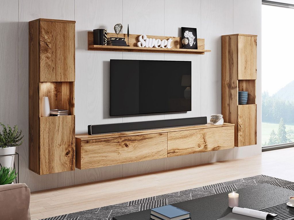 Armoire murale moderne avec éclairage LED ROSALIO XL – Image du produit 