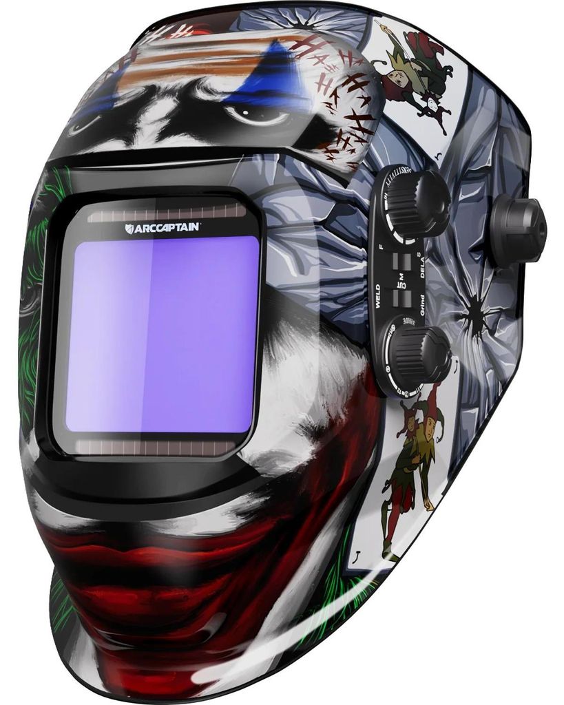 Schweißhelm AR-WC045 - Automatik Schweißerhelm selbstverdunkelnd - Großes Sichtfeld 10 x 9,3 cm - Solar + Lithiumbatterie - Für MIG TIG MMA - A...