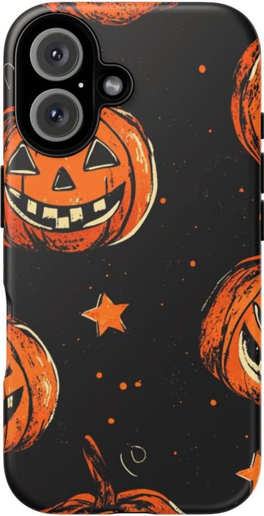 Grunge-Kürbisse im Halloween-Look – Hülle Kompatibel mit iPhone 16