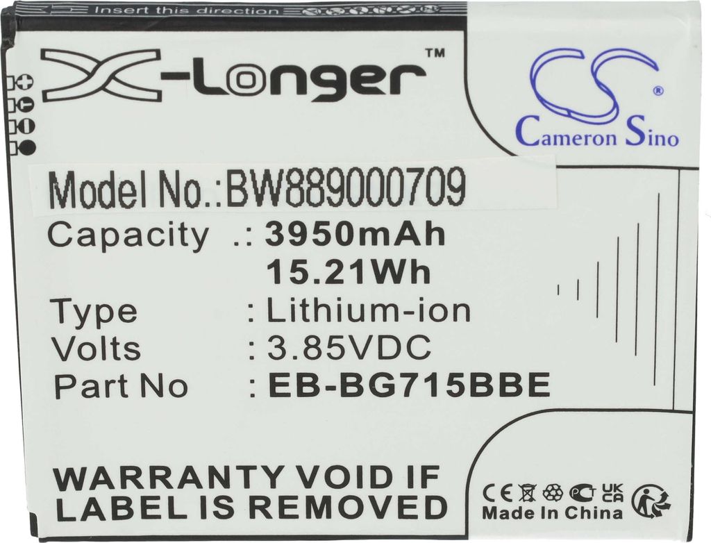 vhbw Akku kompatibel mit Samsung Galaxy XCover Pro Handy Smartphone Telefon (3950 mAh, 3,85 V, Li-Ion)