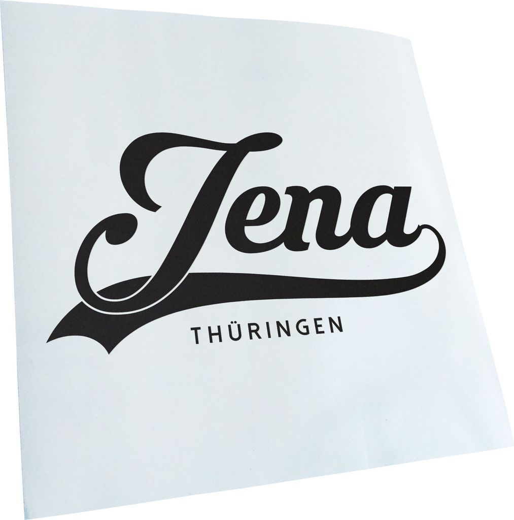 Kiwistar - Autoaufkleber - JENA Thüringen - Mattschwarz - 24x12cm - Aufkleber für Auto, Laptop, Fahrrad, LKW, Motorrad Mehrfarbig JDM Decal Racing
