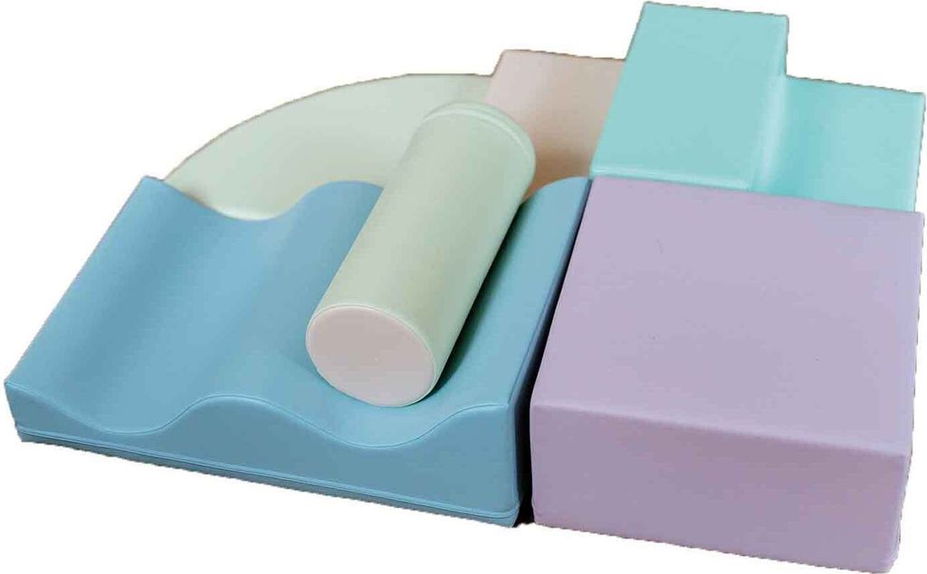 IGLU Soft Play Explorer Set Softbausteine Riesenbausteine Schaumstoffbausteine - (Helles Pastell)