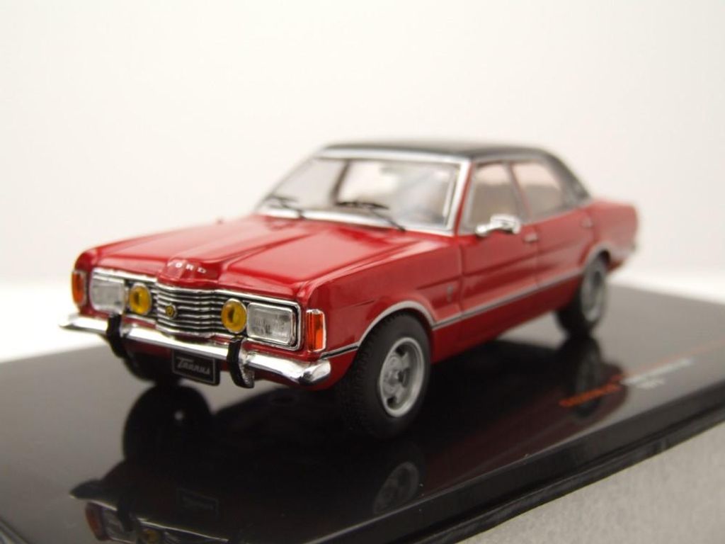 Ixo Models CLC593 Ford Taunus GXL 1973 rot schwarz 1:43