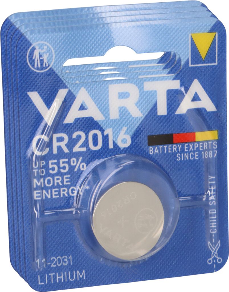 4x VARTA CR 2016 cella a bottone al litio 3V in 1 blister Immagine del prodotto 