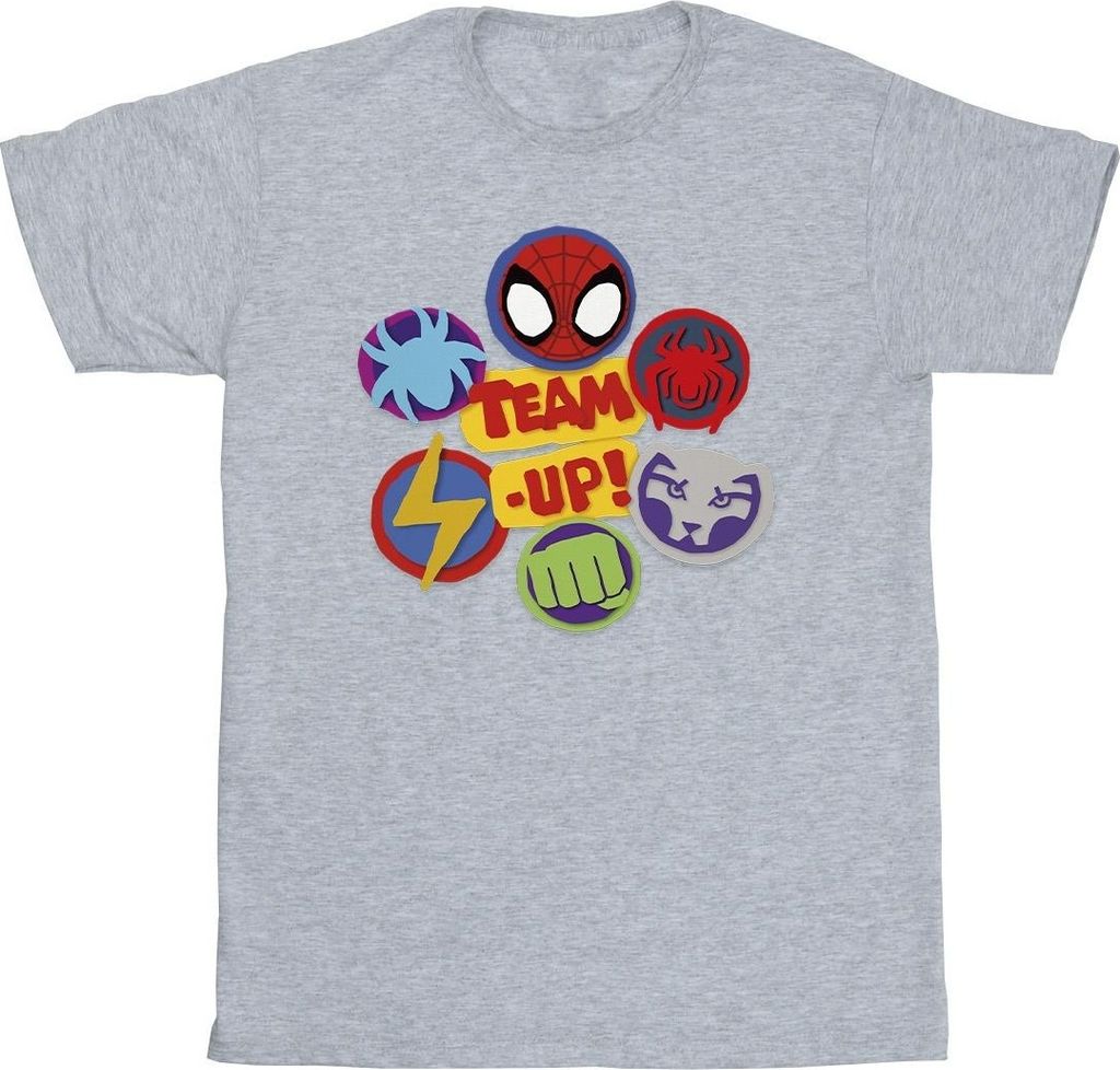 Marvel - "Spidey And His Amazing Friends Up" T-Shirt für Herren BI45529 (5XL) (Grau)