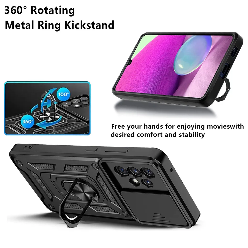 SORAKA Custodia Per OPPO A73 5G Con Anello Metallico 360° E Supporto Magnetico - Silicone Morbido Antiurto, Anti-impronta