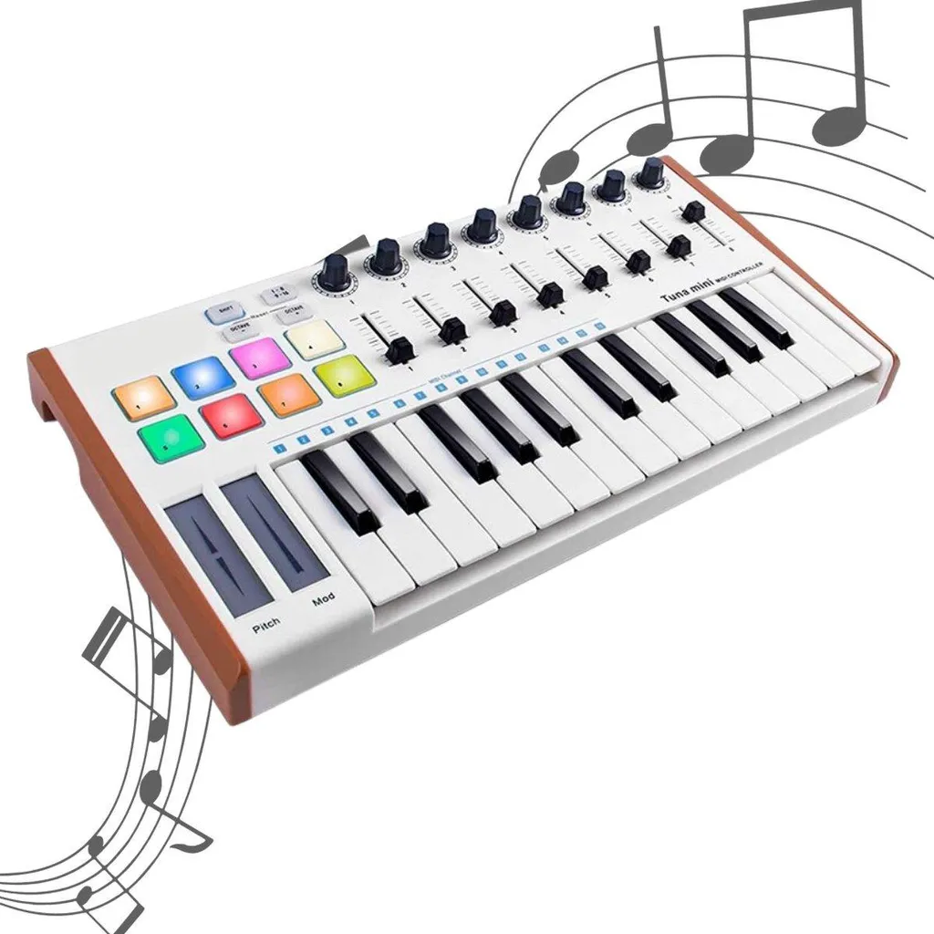 Piano électrique 61 touches Happyment USB avec mixeur audio pour Mac
