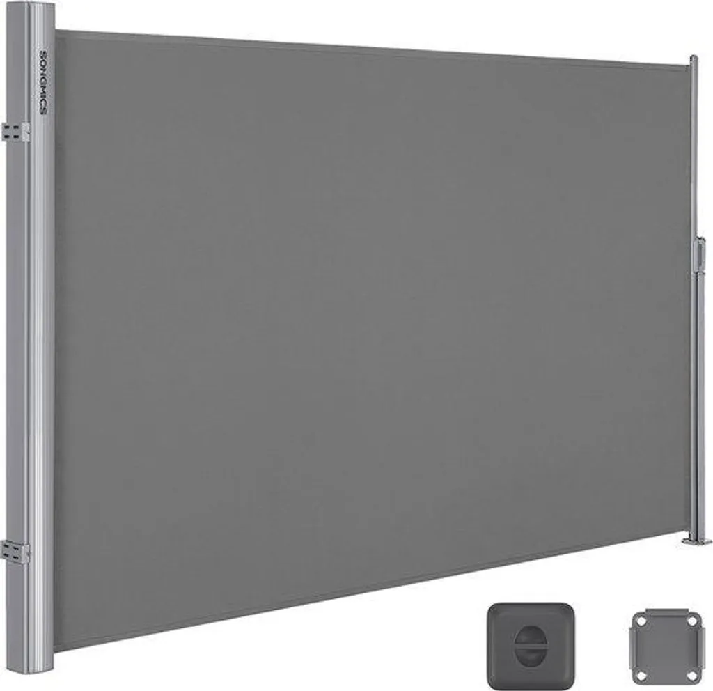 Pare-vent PVC gris 160 x 400 cm : stop au vis-à-vis et courants d'air