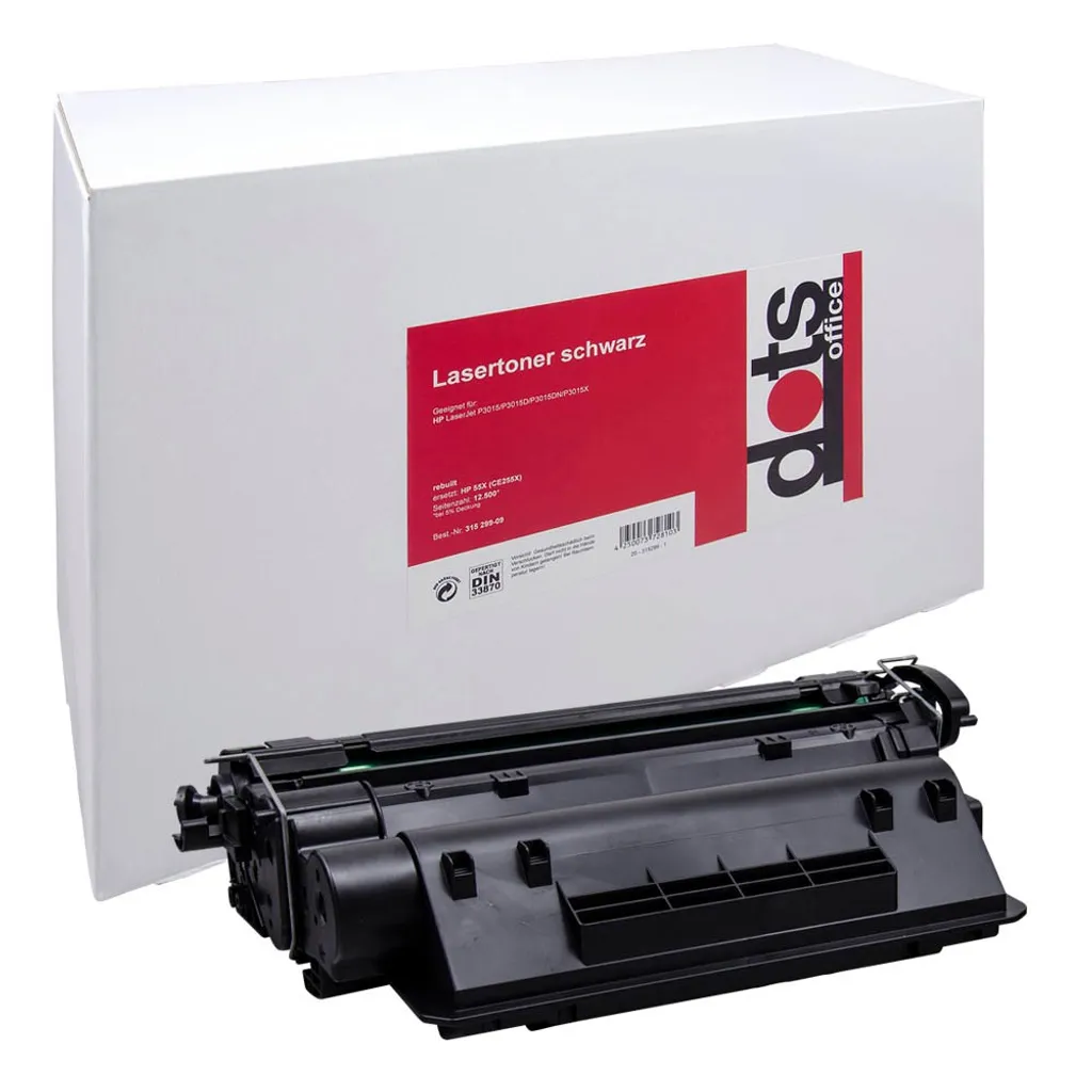 Toner Noir Dots 1222,8300-DOTS Remplacement HP 55X Grande Capacité