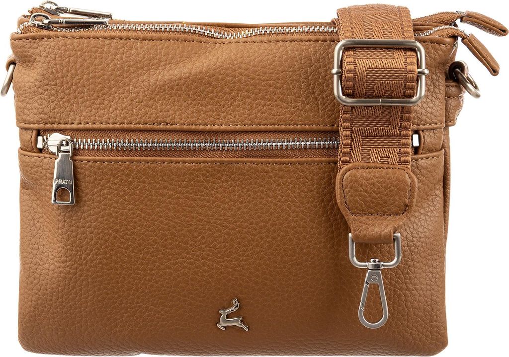 Prato S017-G genarptes PolyurethanUmhängetasche Handtasche mocha