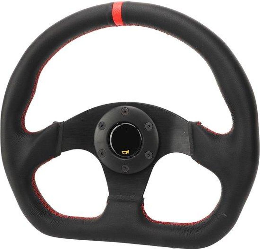 Sportdrifting Stuurwiel Lederen Rahmen Universal Fit Schwarz .