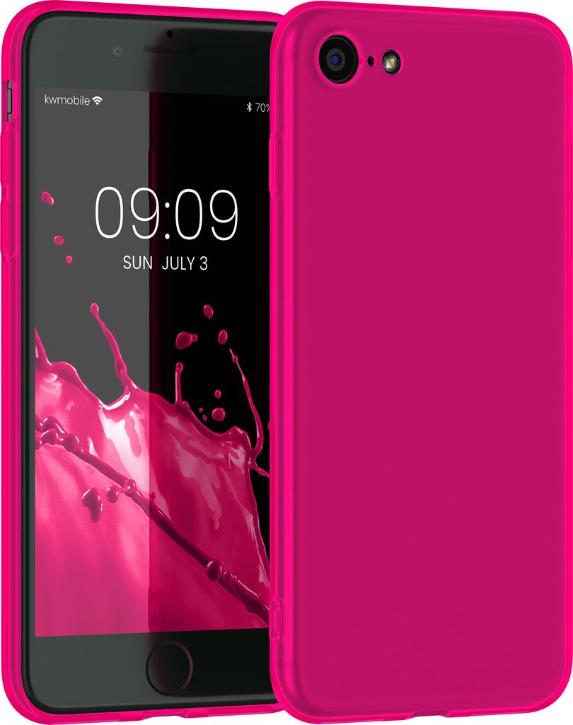 kwmobile Hülle kompatibel mit Apple iPhone SE (2022) / iPhone SE (2020) / iPhone 8 / iPhone 7 Hülle - weiches TPU Silikon Case - Cover geeignet für