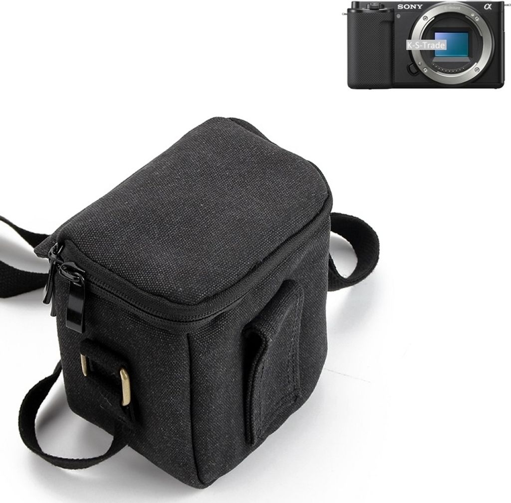 K-S-Trade Umhängetasche kompatibel mit Sony ZV-E10 Schulter Tasche Tragetasche Kameratasche Fototasche schwarz Schutzhülle Zubehörtasche