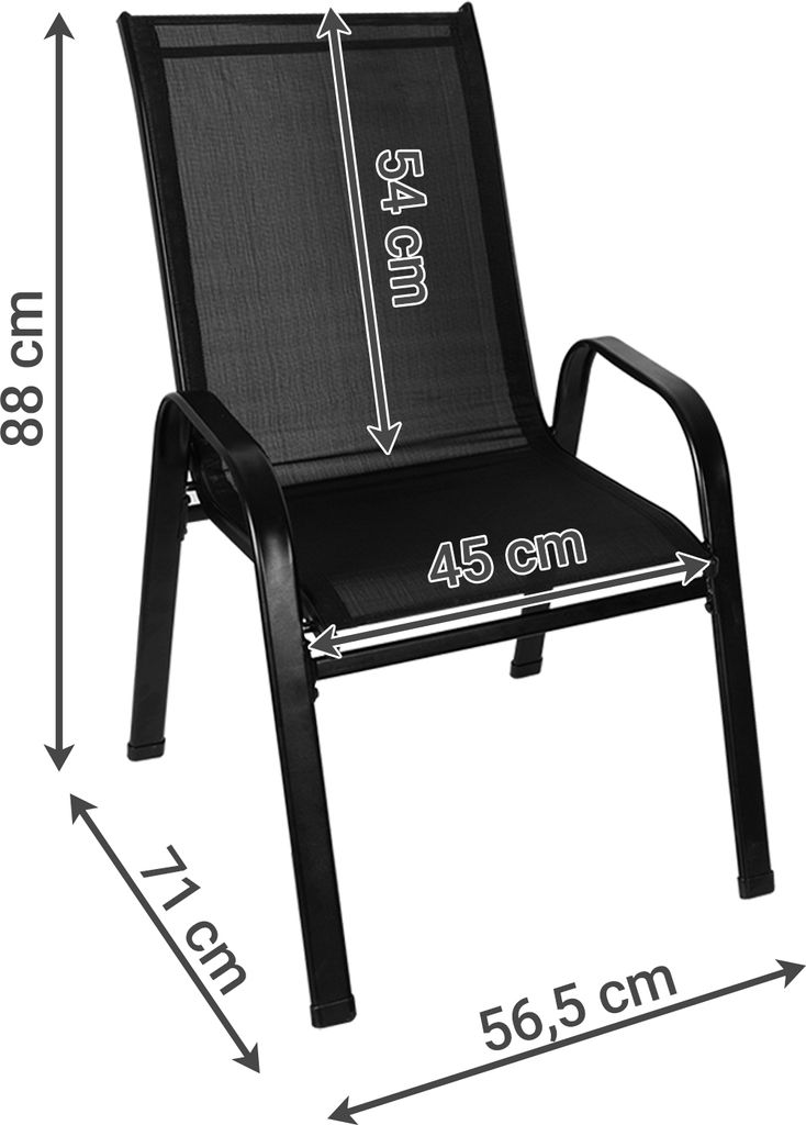 GARDLOV 25415 Zestaw krzeseł ogrodowych 4 szt Zdjęcie produktu 2
