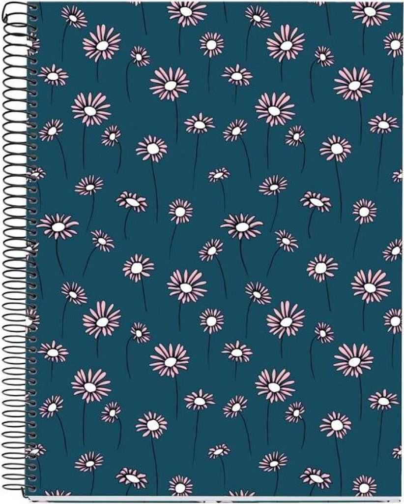 Miquelrius Notizbuch Blue Daisies A4 liniert 120 Blatt