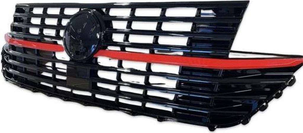 Kühlergrill Schwarz Glanz Leiste Rot passend für VW T6.1 Multivan Transporter 2019-