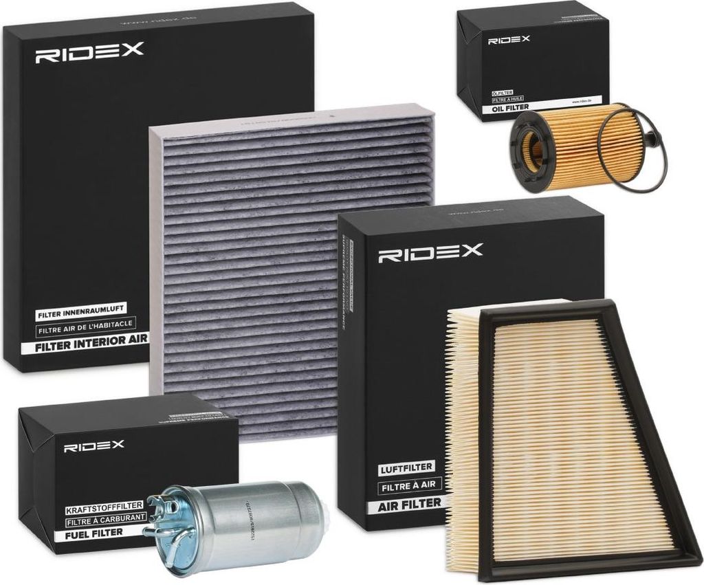 RIDEX Filterset Inspektionspaket Filtersatz für VW POLO (9N) Polo Limousine (9A4, 9A2, 9N2, 9A6) Polo Limousine (9N4) für SKODA Fabia I Combi (6Y5)