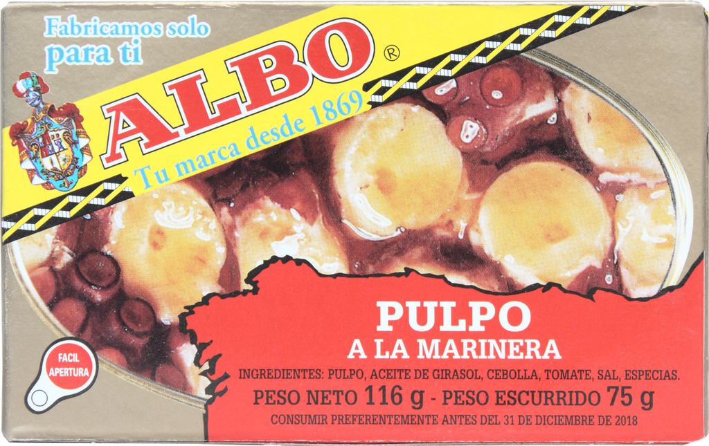 Poulpe à la sauce américaine, 116 g Image du produit 