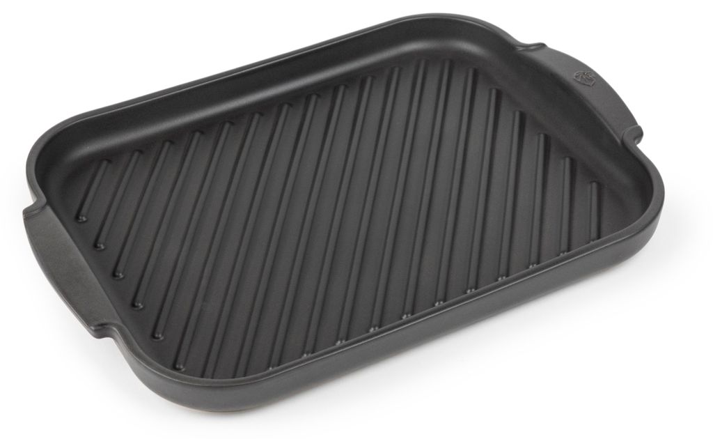 PEUGEOT Fleischplancha GRILL TO TABLE 38cm Keramik Schwarz Eckig Grill Backofen