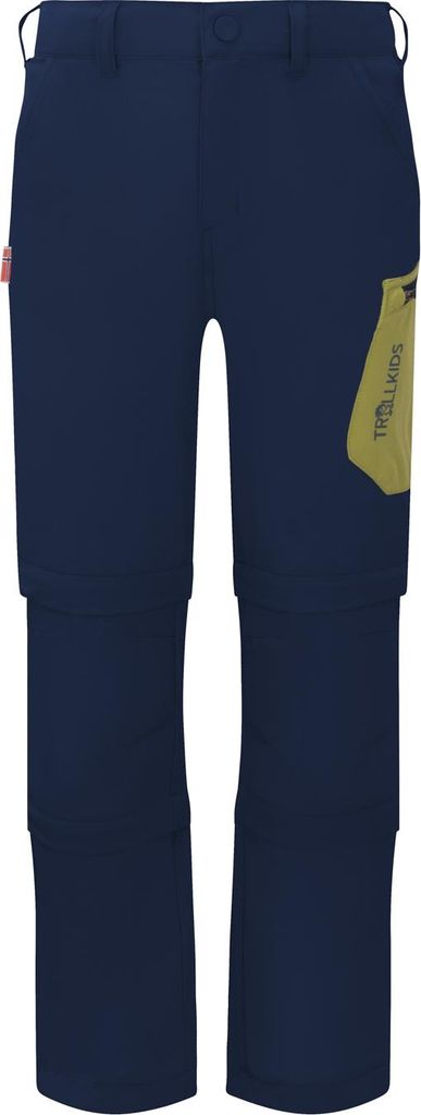 TROLLKIDS Preikestolen Double Zip-Off Kinder Wanderhose blau 116