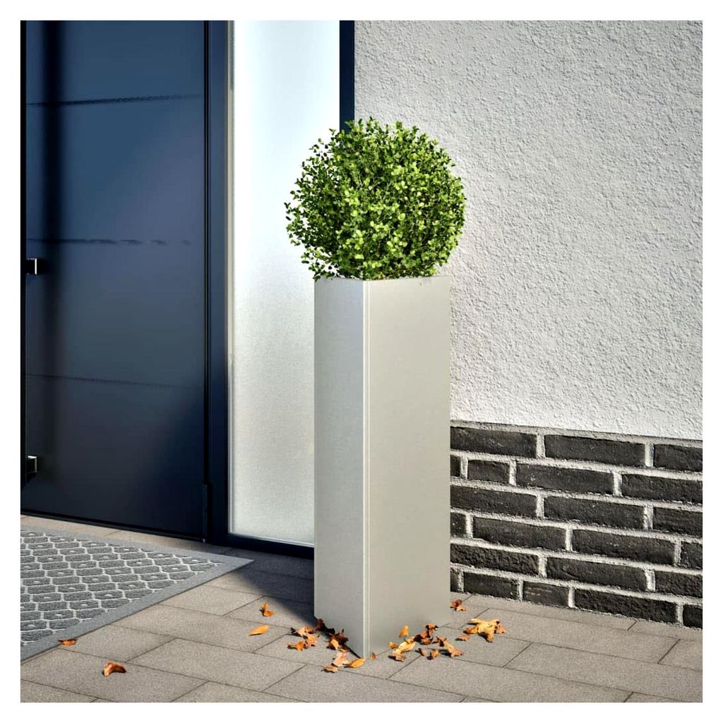 Pflanzkübel 2 Stück Hochbeet Metall Blumenkasten Pflanzbeet Frühbeet Gartenbeet Pflanzkasten Gemüsebeet Blumenbeet für Terrasse Garten dreieck...