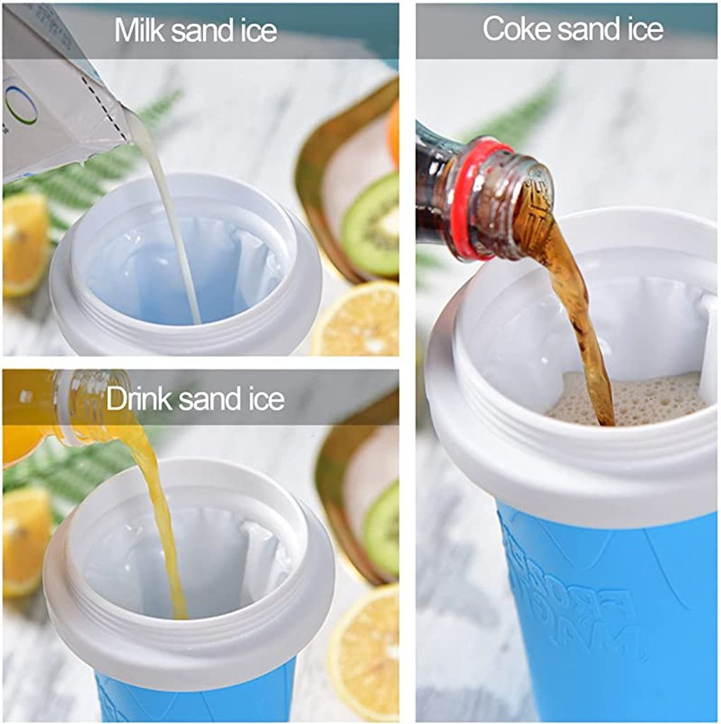 Slush Maker Becher 500ml - DIY Eislutscher Aus Silikon Für Saft, Cola & Smoothies