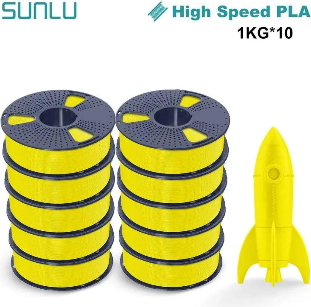Filament PLA rapide pour impression 3D de précision jaune HS 1kg - 2