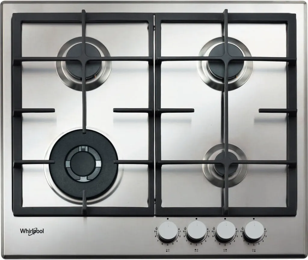 Plaque Gaz 4 Feux Whirlpool GMAL 6422/IXL Idéale pour Cuisine Familiale
