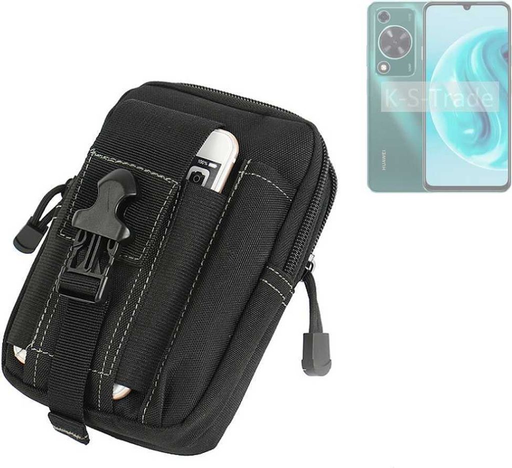 K-S-Trade Gürtel Tasche kompatibel mit Huawei nova Y72 Gürteltasche Holster Schutz Hülle Handy Hülle Smartphone outdoor Handy-Hülle schwarz