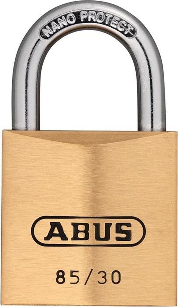 Zylindervorhangschloss 85/30 gl Schlosskörper-B.30mm MS gl.0402 ABUS