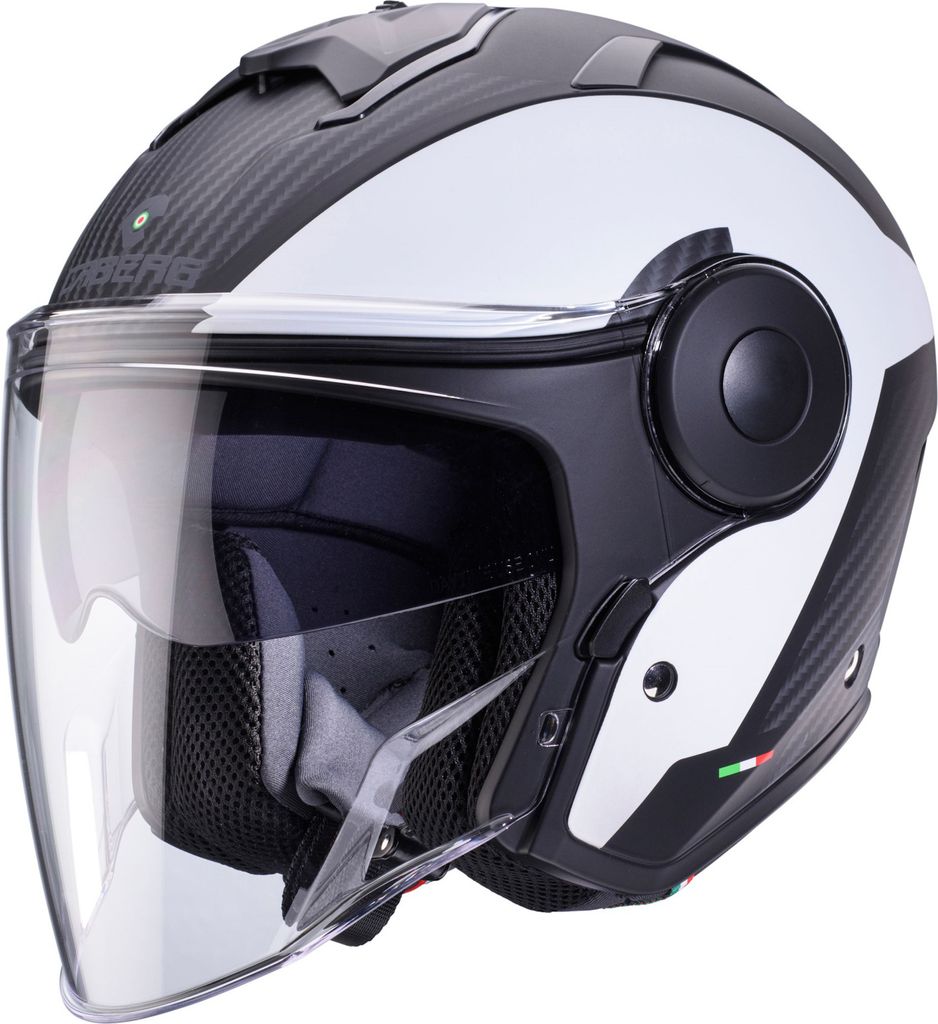 Caberg Soho Jethelm Milano matt-schwarz / weiss L Produktbild 