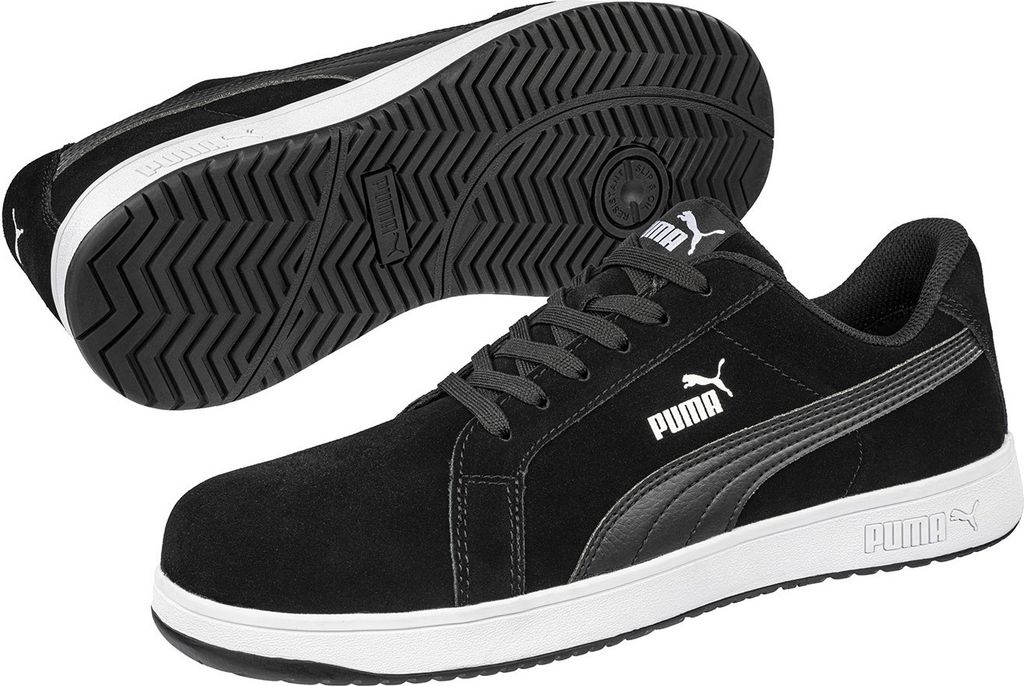 Puma Sicherheitsschuh Iconic Suede Black Low nach EN ISO Produktbild 2