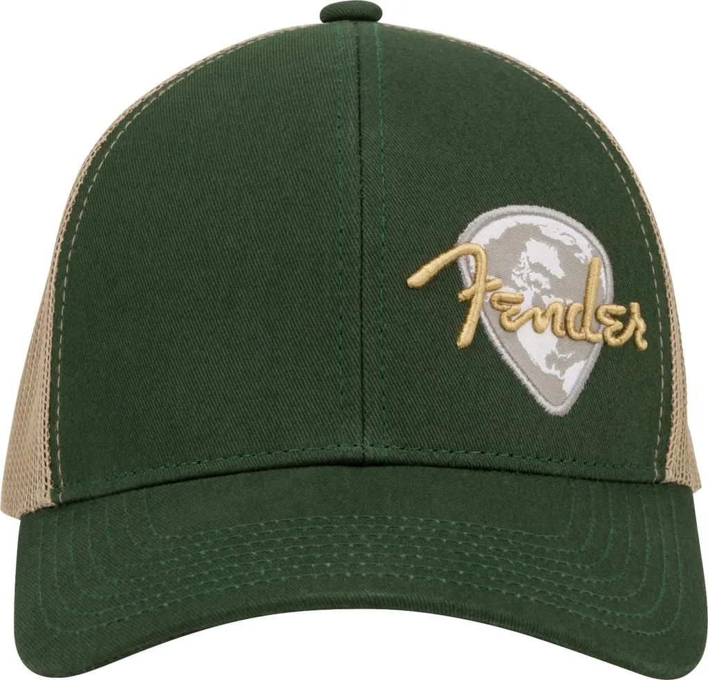 Casquette Fender Globe Pick Patch ajustable avec patch brodé Khaki - 2