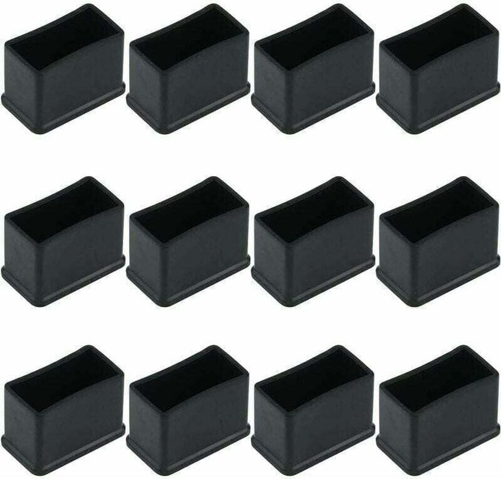 Set mit 12 rechteckigen Gummifilz-Schutzkappen für Tisch- Produktbild 
