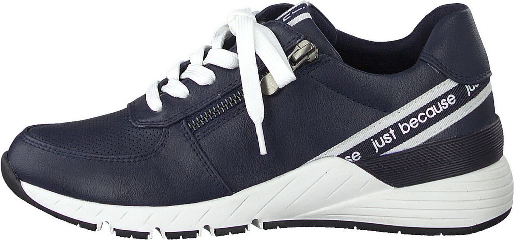 Marco Tozzi Damen Sportliche Schnürer in Blau, Größe 39