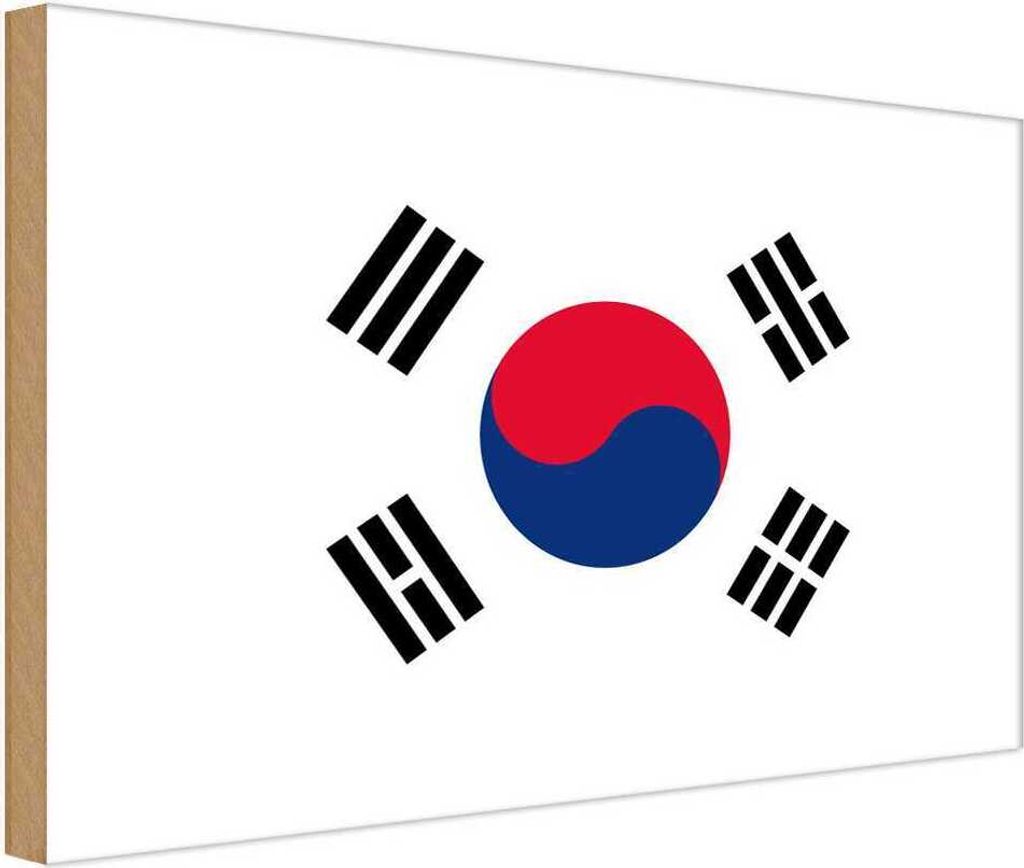 vianmo Holzschild 30x40 cm Südkoreas South Korea Flagge Produktbild 