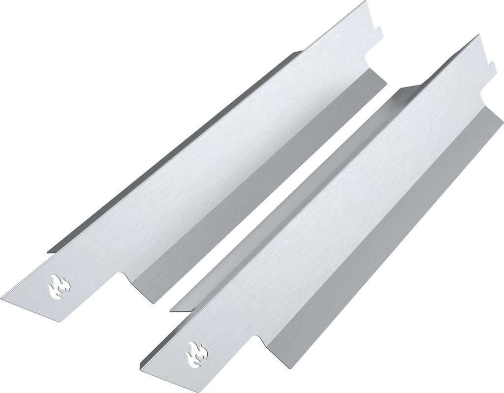 Gasgrill Edelstahl Brennerabdeckung passend für Enders Kansas 2 Pro 3, Pro 4, Farbe:2 Leisten Gebürstet Flame