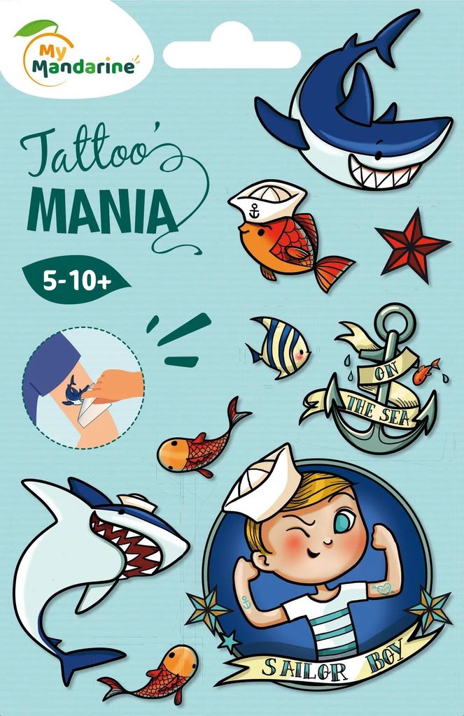Avenue Mandarine 10x Tattoo' Mania, Marine - Mehrfarbig Produktbild 