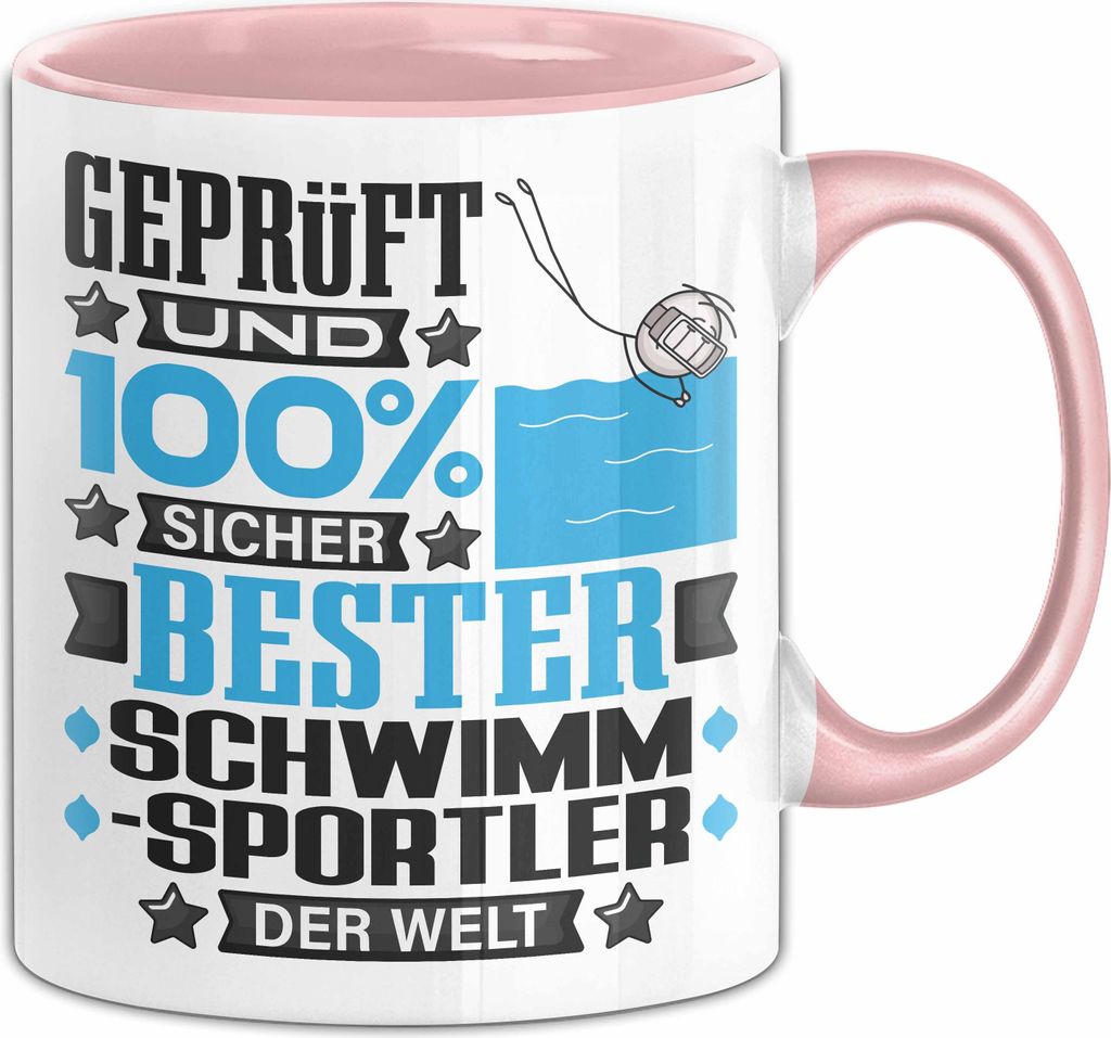 Schwimmsportler Geschenk Lustiger Spruch für Schwimmsportler Geschenkidee Bester Schwimmsportler Der Welt (Rosa)
