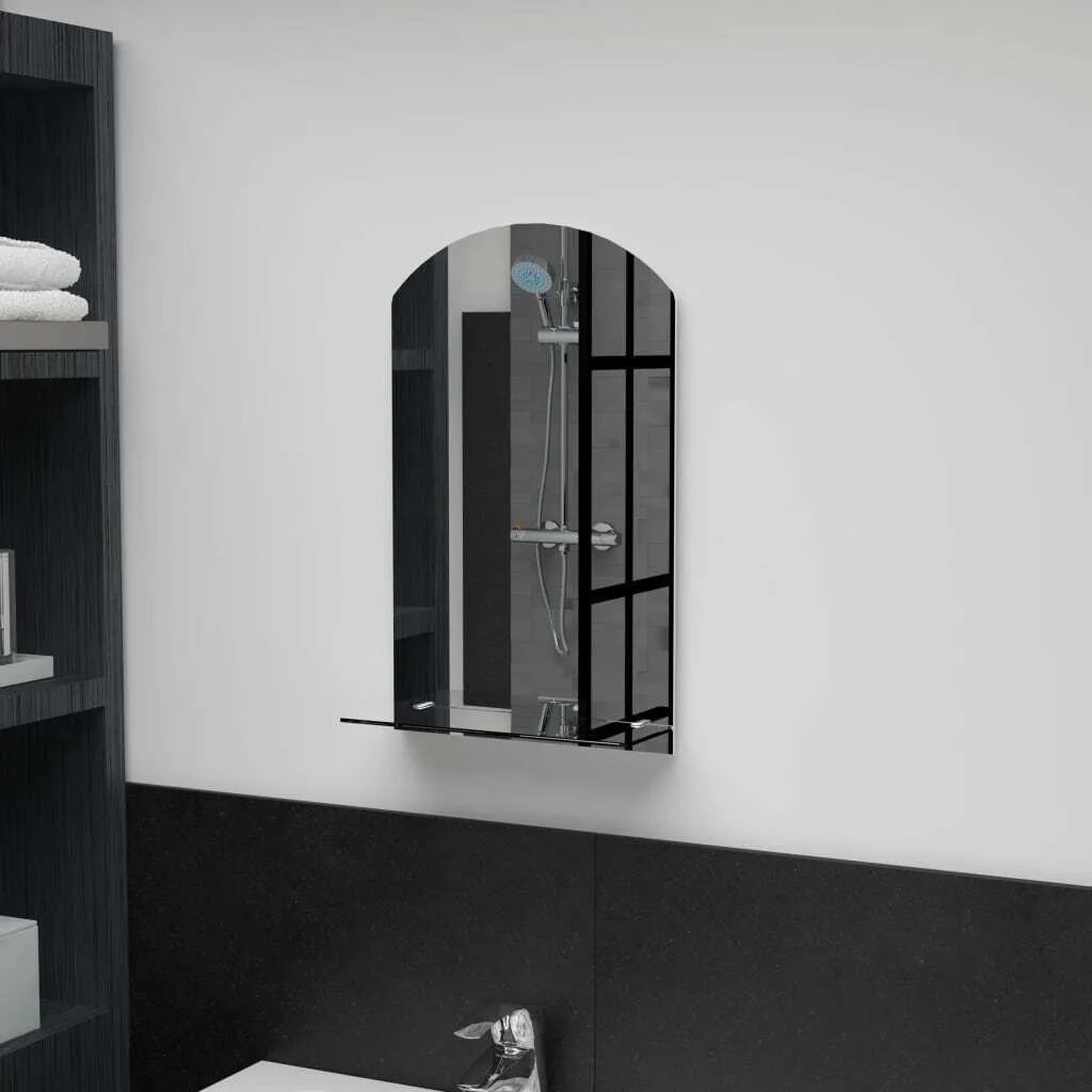 Miroir de salle de bain avec tablette de rangement 30x50 cm moderne