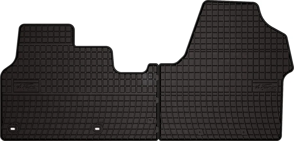 Tappetini Gomma Toyota ProAce II 2016- Furgone 2 Pezzi Neri Su Misura
