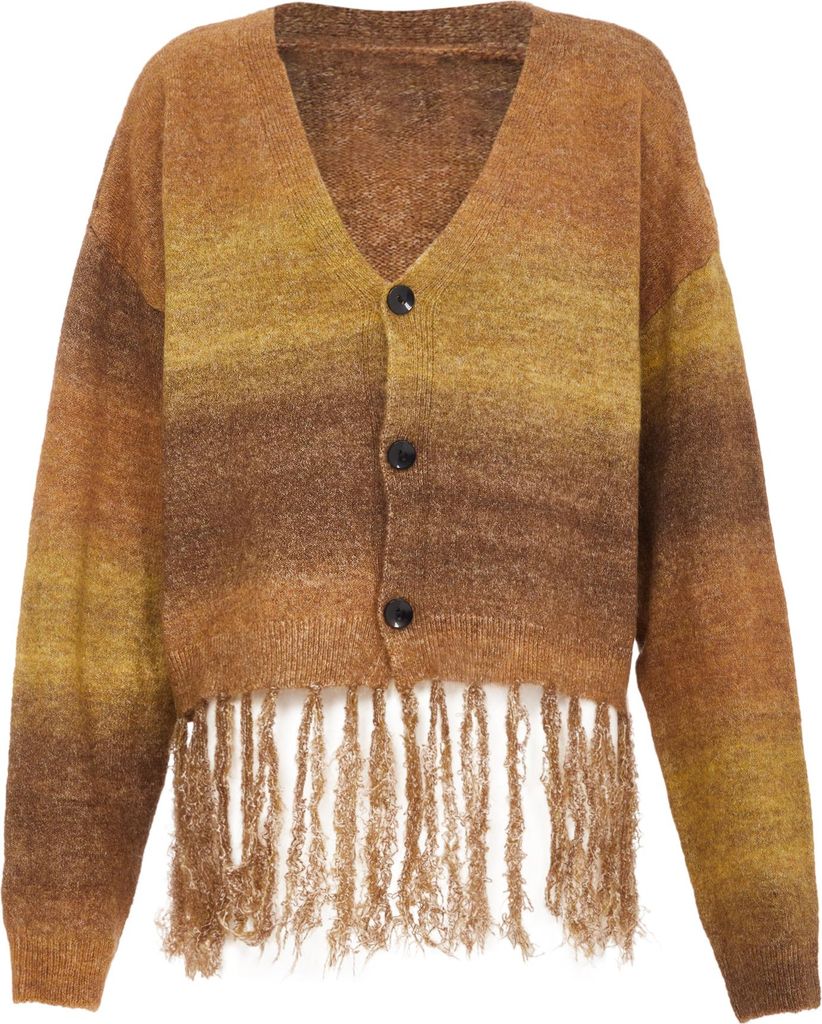 Jalene damen strickjacke - braun mehrfarbig, M