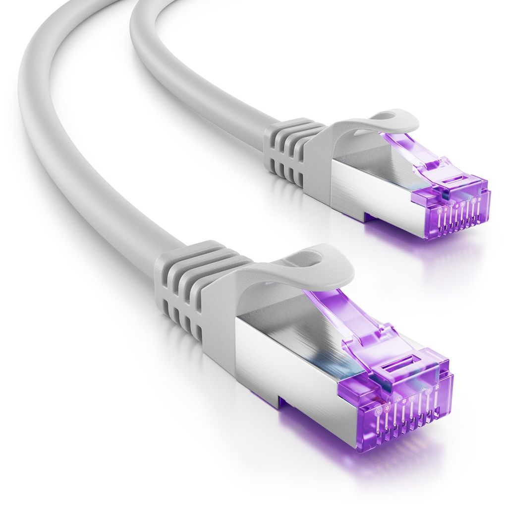 deleyCON 7,5m CAT7 Netzwerkkabel - 10 Gigabit - RJ45 Patchkabel Ethernet Kabel (Kupfer, SFTP PiMF Schirmung) - für Highspeed LAN DSL Switch Modem ...