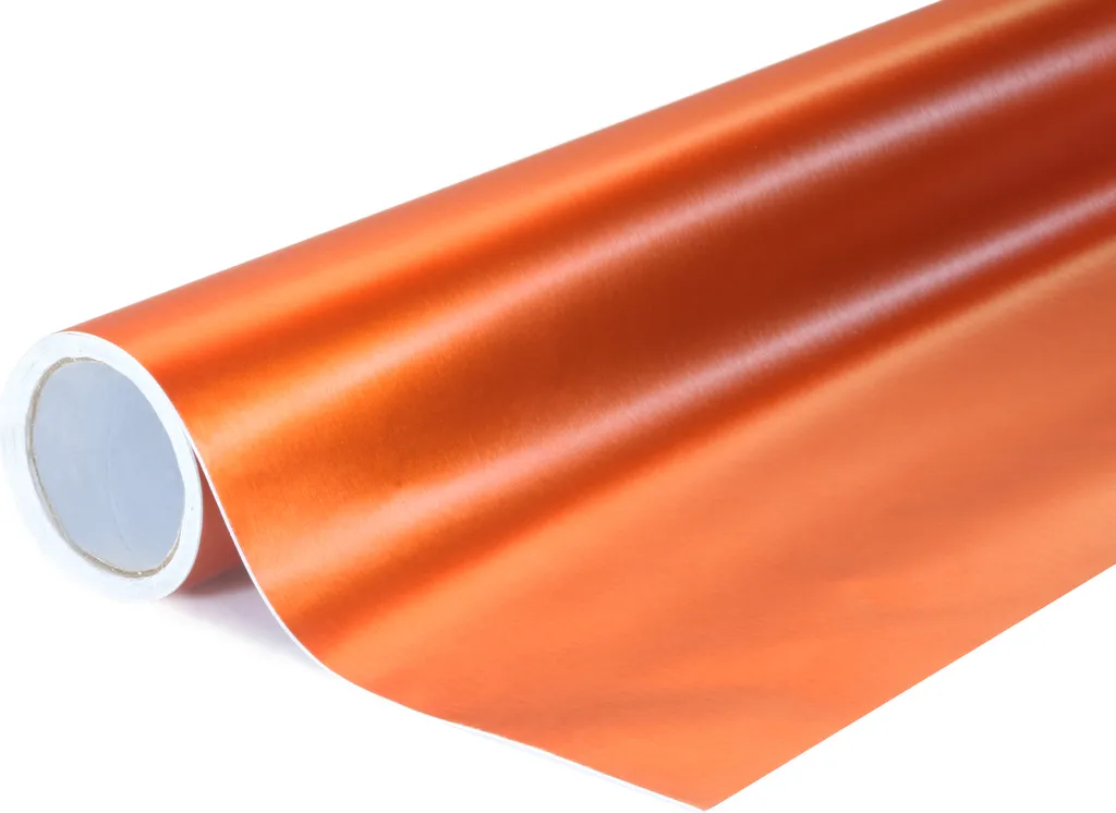 Film wrap orange mat poncé 152x700cm pour covering auto