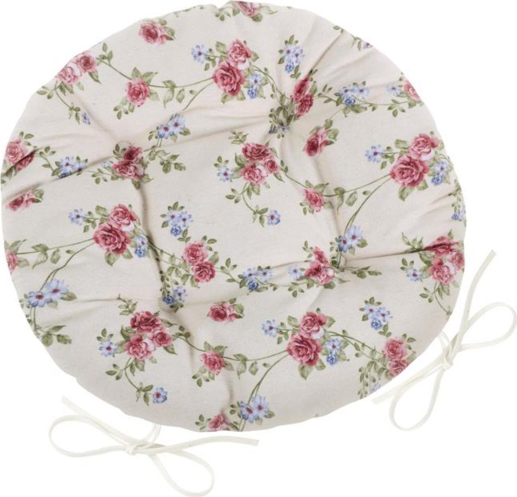 DITA rundes gestepptes Sitzkissen - Durchmesser 40 cm - Creme,Rosa,Grün